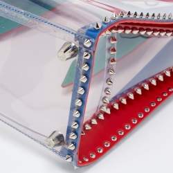 Pre Owned Christian Louboutin Multicolor/Clear PVC and Leather Medium Paloma Tote