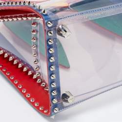 Pre Owned Christian Louboutin Multicolor/Clear PVC and Leather Medium Paloma Tote