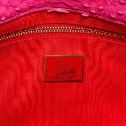 Christian Louboutin Grenadine Snakeskin and Patent Leather Riviera Chain Clutch