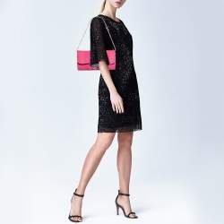 Christian Louboutin Grenadine Snakeskin and Patent Leather Riviera Chain Clutch