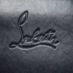 مملوكة مسبقًا حقيبة كتف كريستيان لوبوتان سويت شاريتي جلد وقطيفة ذهبي/أسود 