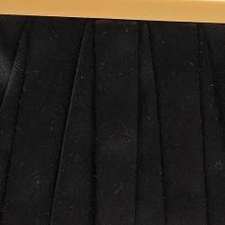 Christian Louboutin Black Satin Loubinight Frame Clutch