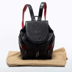 Christian Louboutin Black/Red Leather and Rubber Explorafunk Backpack