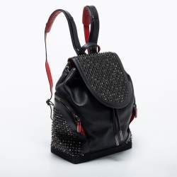 Christian Louboutin Black/Red Leather and Rubber Explorafunk Backpack