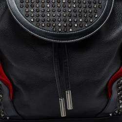 Christian Louboutin Black/Red Leather and Rubber Explorafunk Backpack