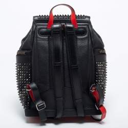 Christian Louboutin Black/Red Leather and Rubber Explorafunk Backpack