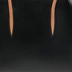 Christian Louboutin Black/Red Leopard Print Patent and Leather Paloma Tote