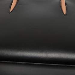 Christian Louboutin Black/Red Leopard Print Patent and Leather Paloma Tote