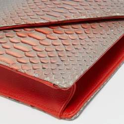 Christian Louboutin Ombre Orange Python Envelope Clutch