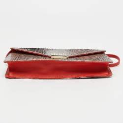 Christian Louboutin Ombre Orange Python Envelope Clutch
