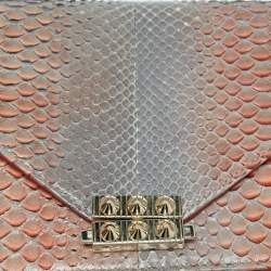 Christian Louboutin Ombre Orange Python Envelope Clutch