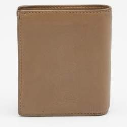 Christian Louboutin Beige Leather Spiked Bifold Wallet