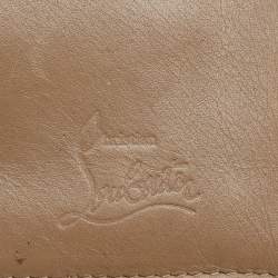 Christian Louboutin Beige Leather Spiked Bifold Wallet