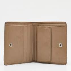 Christian Louboutin Beige Leather Spiked Bifold Wallet
