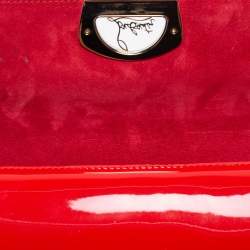 Christian Louboutin Red Patent Leather Vero Dodat Chain Clutch 