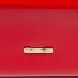 Christian Louboutin Red Patent Leather Vero Dodat Chain Clutch 