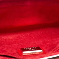 Christian Louboutin Red Patent Leather Vero Dodat Chain Clutch 