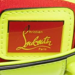 مملوكة مسبقًا Christian Louboutin Neon Yellow Leather Mini Spiked Sweet Charity Crossbody Bag