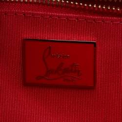 Christian Louboutin Black Patent Leather Riviera Flap Clutch