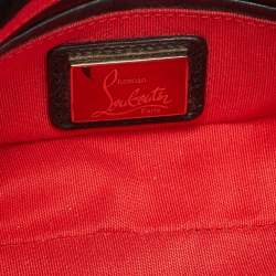 مملوكة مسبقًا Christian Louboutin Gold/Black Leather Mini Spiked Sweet Charity Bag