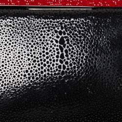  Christian Louboutin Black Patent Leather Small Vanite Chain Clutch