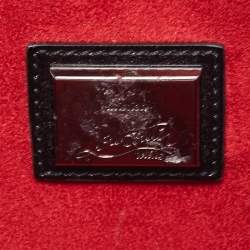  Christian Louboutin Black Patent Leather Small Vanite Chain Clutch