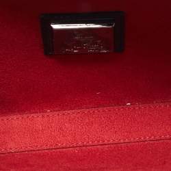  Christian Louboutin Black Patent Leather Small Vanite Chain Clutch