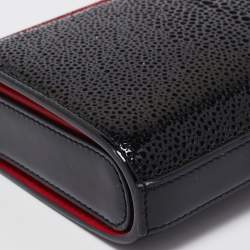  Christian Louboutin Black Patent Leather Small Vanite Chain Clutch