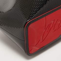 Christian Louboutin Black Embossed Patent Leather Large Cabarock Tote