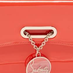Christian Louboutin Orange Patent Leather Riviera Clutch