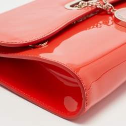 Christian Louboutin Orange Patent Leather Riviera Clutch