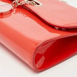 Christian Louboutin Orange Patent Leather Riviera Clutch