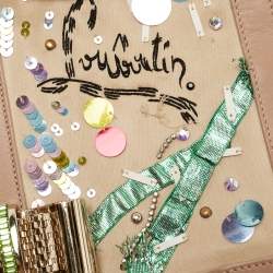 Christian Louboutin Multicolor Satin and Leather Sweet Charity Make Up Clutch Bag