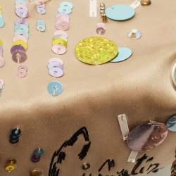 Christian Louboutin Multicolor Satin and Leather Sweet Charity Make Up Clutch Bag
