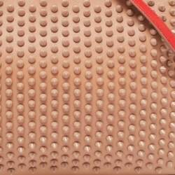 Christian Louboutin Beige Leather Triloubi Spiked Shoulder Bag