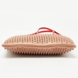 Christian Louboutin Beige Leather Triloubi Spiked Shoulder Bag