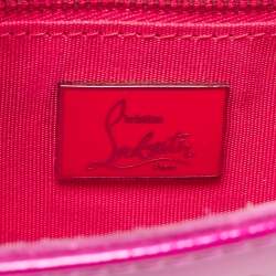 Christian Louboutin Dark Pink Patent Leather Riviera Clutch Bag