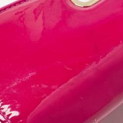 Christian Louboutin Dark Pink Patent Leather Riviera Clutch Bag