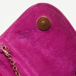 Christian Louboutin Dark Pink Patent Leather Riviera Clutch Bag