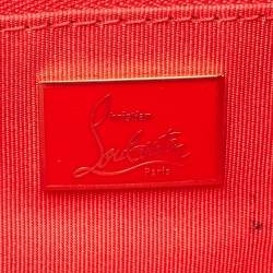 Christian Louboutin Black/Beige Tiger Print Raffia and Leather Riviera Chain Clutch