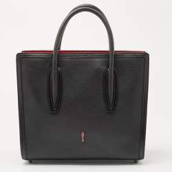 Christian Louboutin Black/Red Leather Medium Spike Paloma Tote