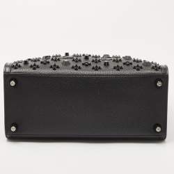 Christian Louboutin Black/Red Leather Medium Spike Paloma Tote