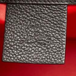 Christian Louboutin Black/Red Leather Medium Spike Paloma Tote