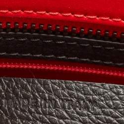 Christian Louboutin Black/Red Leather Medium Spike Paloma Tote