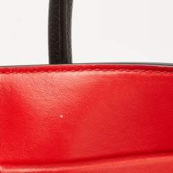Christian Louboutin Black/Red Leather Medium Spike Paloma Tote