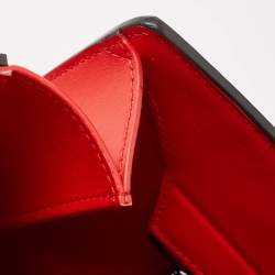 Christian Louboutin Black/Red Leather Medium Spike Paloma Tote