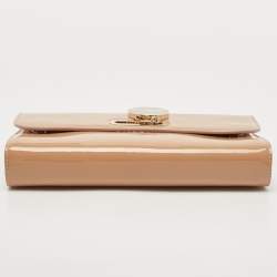 Christian Louboutin Beige Patent Leather Riviera Chain Clutch