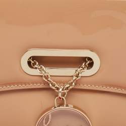 Christian Louboutin Beige Patent Leather Riviera Chain Clutch