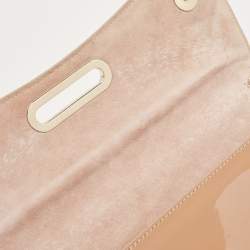 Christian Louboutin Beige Patent Leather Riviera Chain Clutch