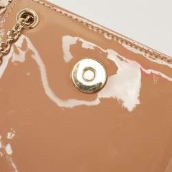 Christian Louboutin Beige Patent Leather Riviera Chain Clutch